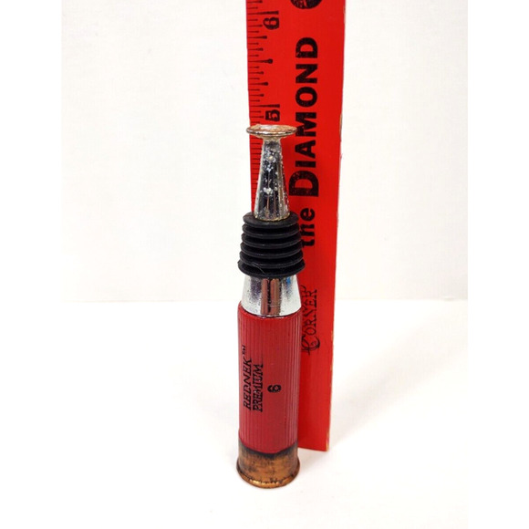 Redneck Premium 12 Gauge Shotgun Shell Bottle Stopper 4 1/2" Tall Bar Decor - Picture 4 of 6